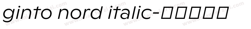 ginto nord italic字体转换